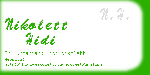 nikolett hidi business card